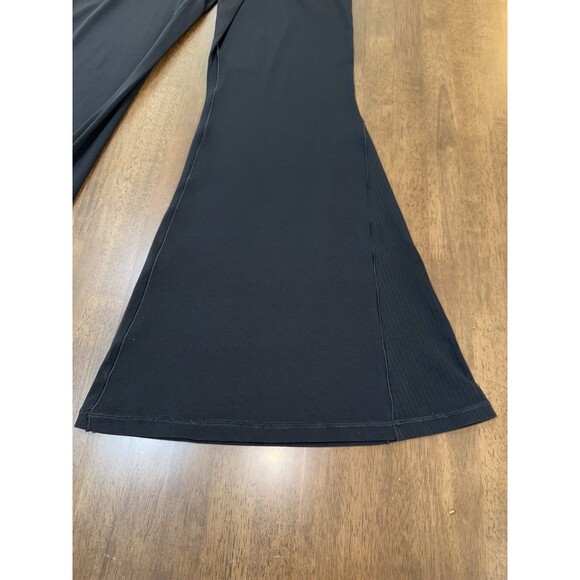 Aerie OFFLINE Real Me Super Flare Leggings XXL High Rise Black Ribbed Panels - Picture 3 of 8
